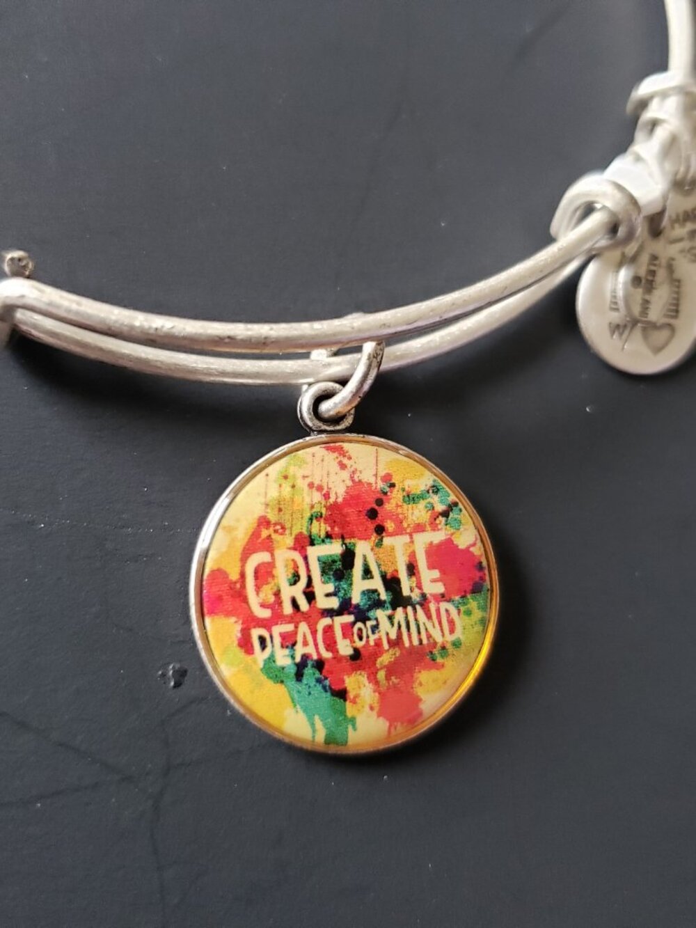Alex & Ani Silver Create Peace of Mind Bangle 713 - Picture 2 of 3